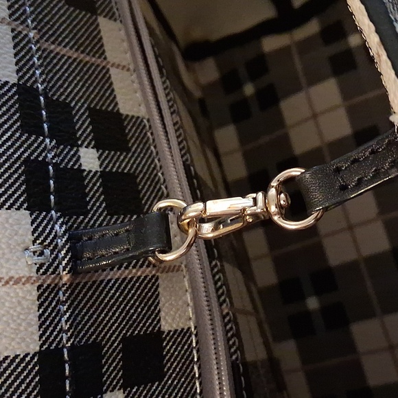 Kate Spade Plaid Black and White Tote - Picture 10 of 10